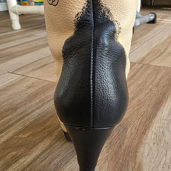 Chanel Blizzard Black&White Knee High Boots Retail $1500 37C - Picture 10 of 16